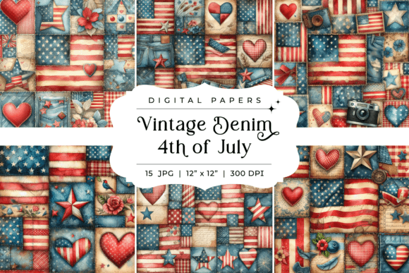 Authentic Americana: Styling with Vintage Denim Backgrounds