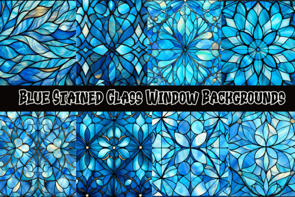 Captivating Blue Stained Glass Window Backgrounds