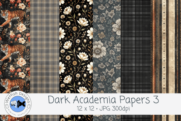 Dark Academia JPG Backgrounds 3: Moody Digital Papers for Creative Projects