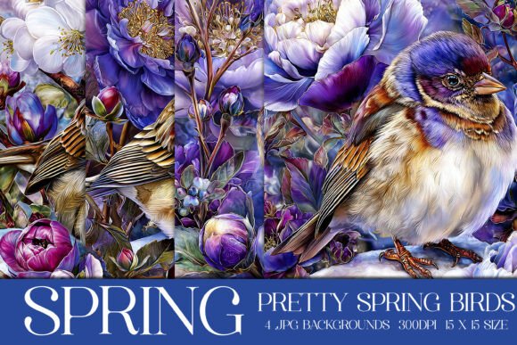 Elevate Your Crafts with Pretty Spring Birds Backgrounds