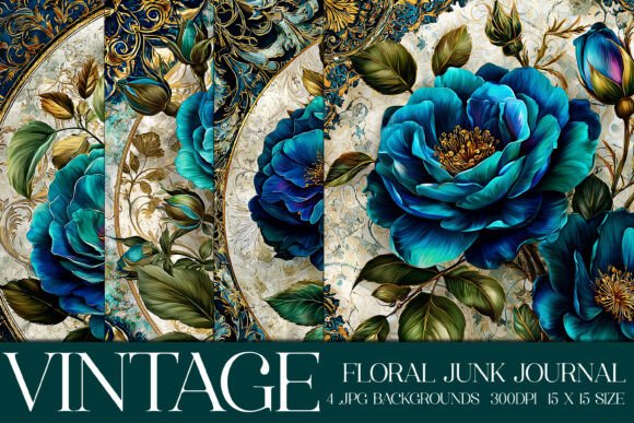 Luxury Floral Flowers Backgrounds, S5: Vintage Elegance for Modern Projects