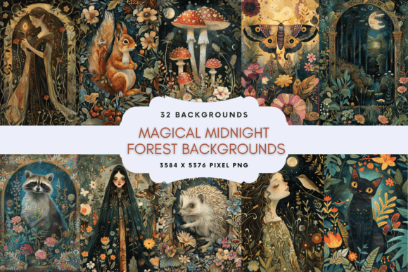 Magical Midnight Forest Backgrounds: Unveiling Enchanting Digital Assets