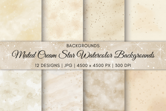 Muted Cream Star Watercolor Backgrounds: A Designer's Guide