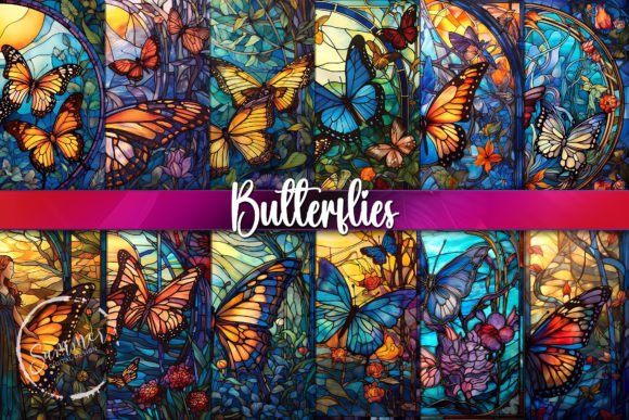 Transform Your Projects with Stained Glass Butterfly Backgrounds