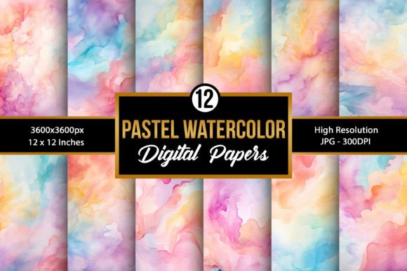 Unleash Soft Creativity with Pastel Watercolor Backgrounds