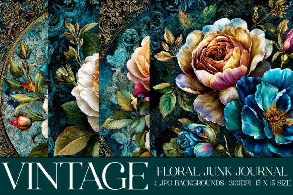 Unveiling Elegant Floral Backgrounds, S12: Vintage Charm for Modern Crafts