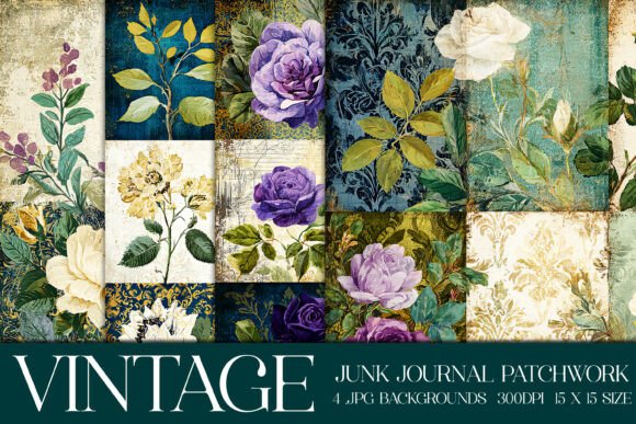 Vintage Quilt Style Backgrounds, S24: A Patchwork of Possibility